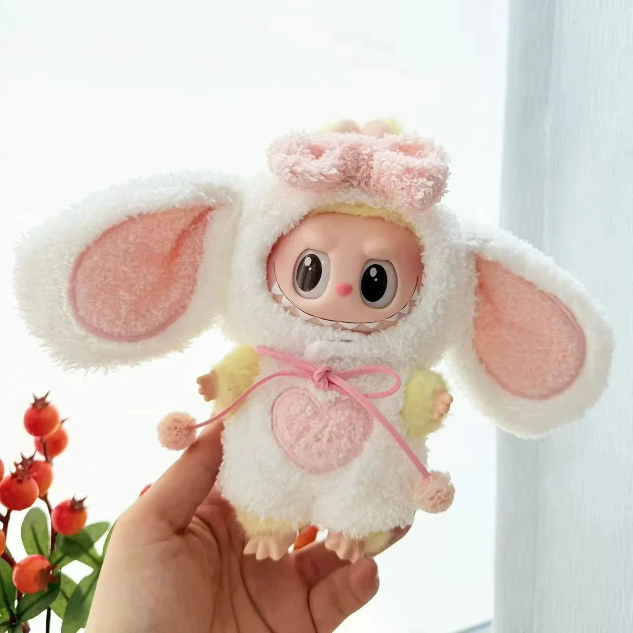 kawaiies-softtoys-plushies-kawaii-plush-Handmade Fluffy Animals Labubu Doll Outfit Collection Accessories Bunny
