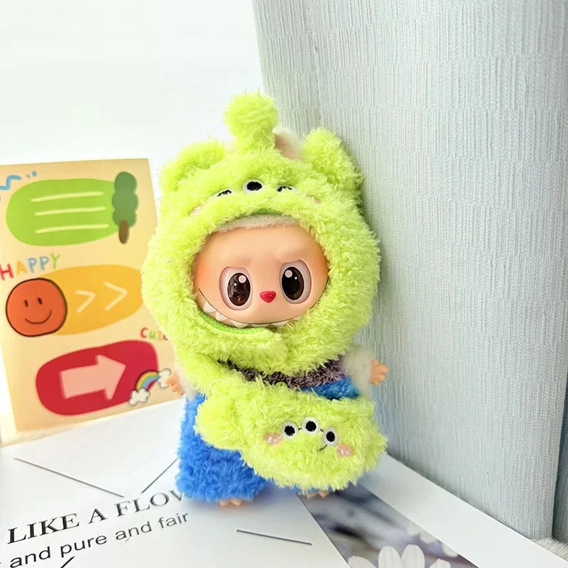 kawaiies-softtoys-plushies-kawaii-plush-Handmade Fluffy Animals Labubu Doll Outfit Collection Accessories Frog