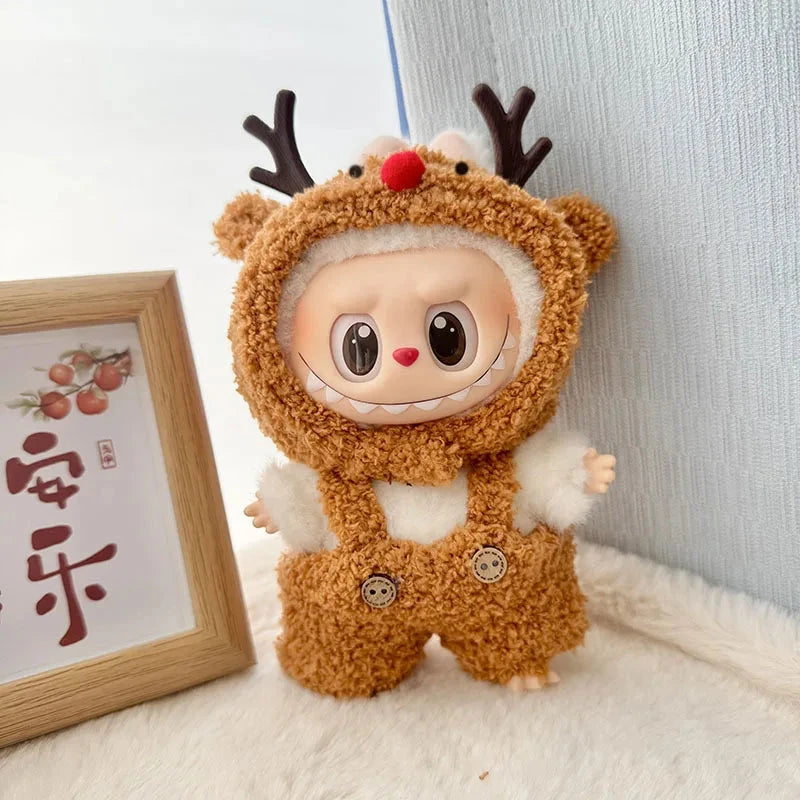 kawaiies-softtoys-plushies-kawaii-plush-Handmade Fluffy Animals Labubu Doll Outfit Collection Accessories Reindeer