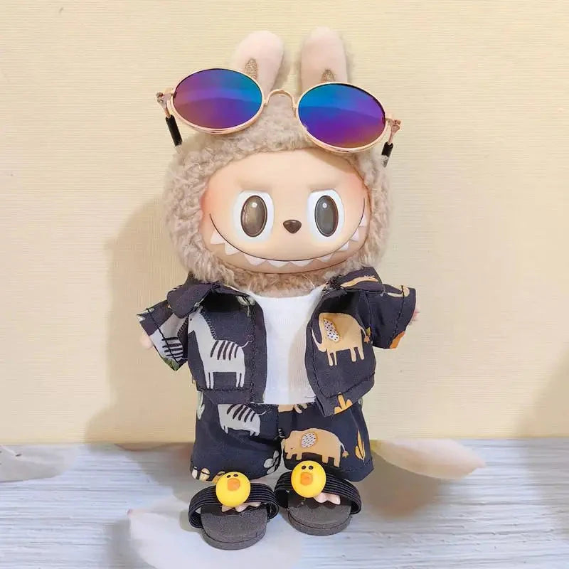 kawaiies-softtoys-plushies-kawaii-plush-. Handmade Hawaii Beach Labubu Outfit Accessories