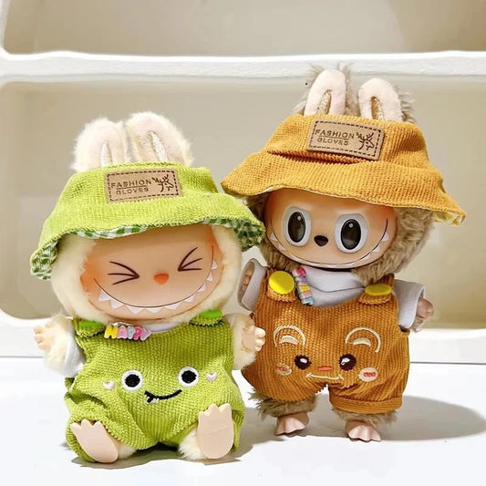 kawaiies-softtoys-plushies-kawaii-plush-Handmade Labubu Forest Friends Dungaree Outfit Accessories