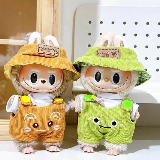 kawaiies-softtoys-plushies-kawaii-plush-Handmade Labubu Forest Friends Dungaree Outfit Accessories