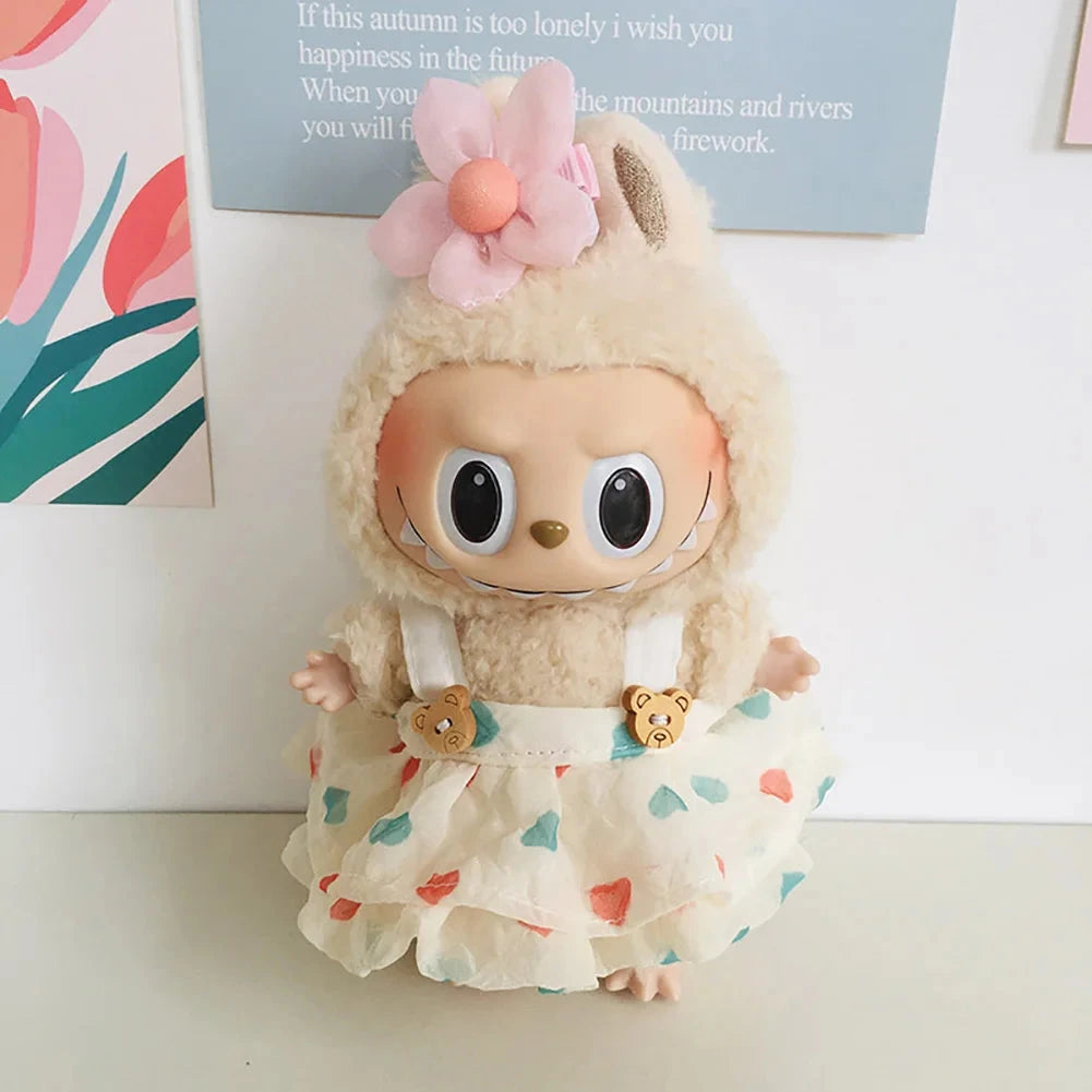 kawaiies-softtoys-plushies-kawaii-plush-Handmade Labubu Sakura Bear Dress Outfit Accessories