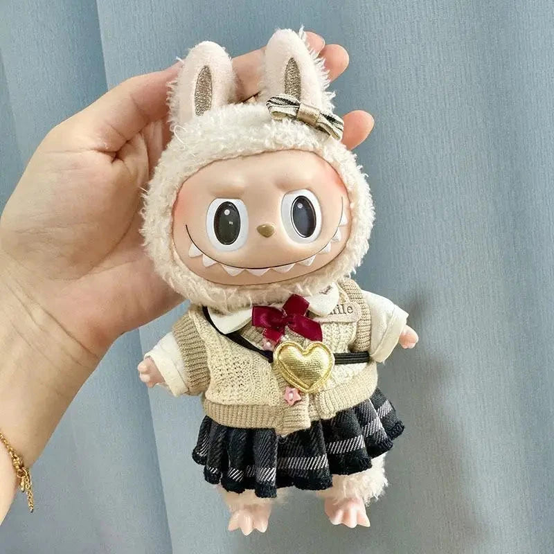 kawaiies-softtoys-plushies-kawaii-plush-Handmade Labubu School Uniform Outfit with Accessories Accessories