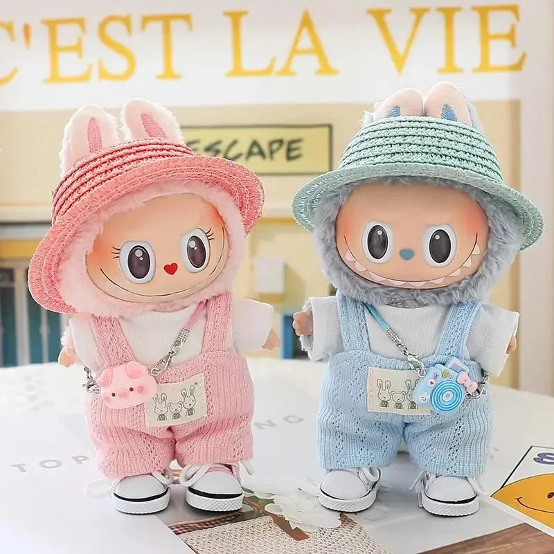 kawaiies-softtoys-plushies-kawaii-plush-Handmade Pastel Day-Out Labubu Doll Outfit Collection Accessories