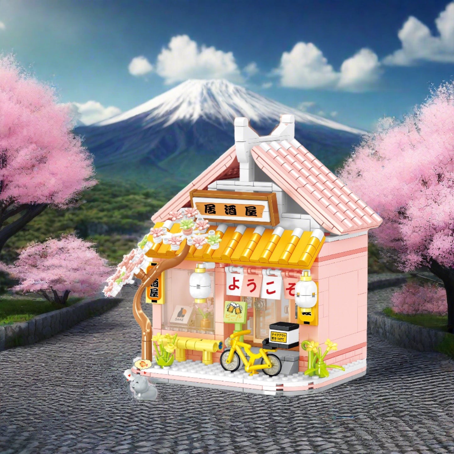 kawaiies-softtoys-plushies-kawaii-plush-Izakaya and Chashitsu Sakura Micro Building Blocks Build it