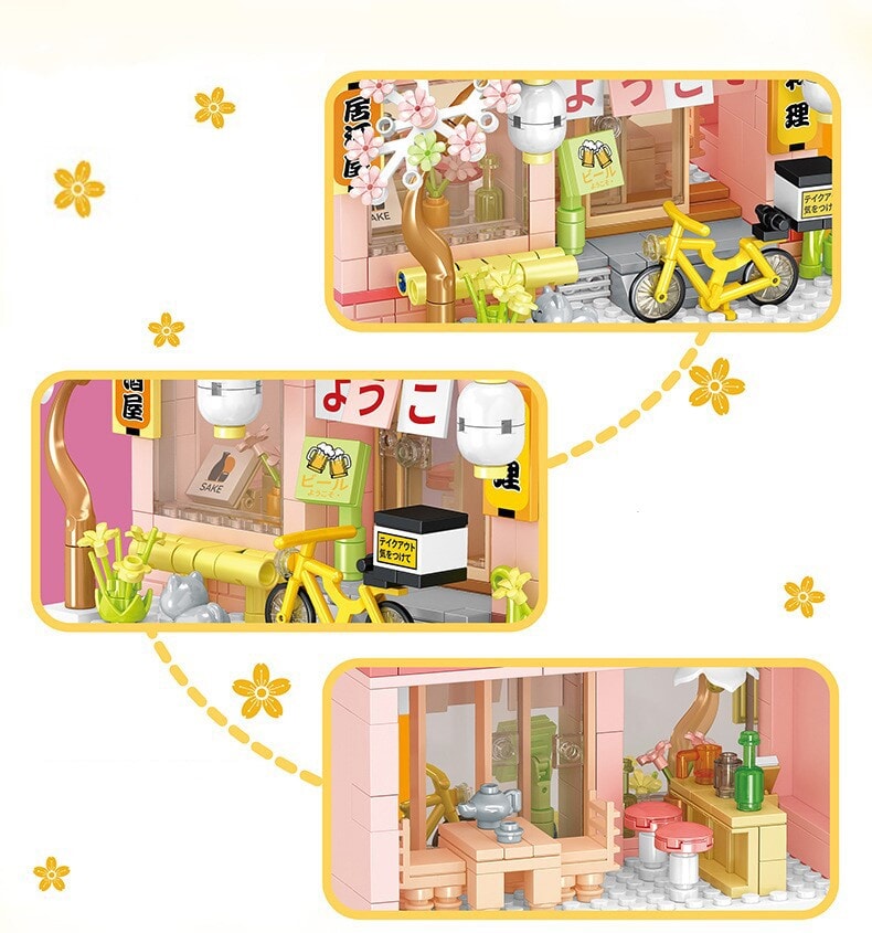 kawaiies-softtoys-plushies-kawaii-plush-Izakaya and Chashitsu Sakura Micro Building Blocks Build it