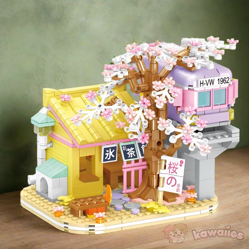 kawaiies-softtoys-plushies-kawaii-plush-Izakaya and Chashitsu Sakura Micro Building Blocks Build it