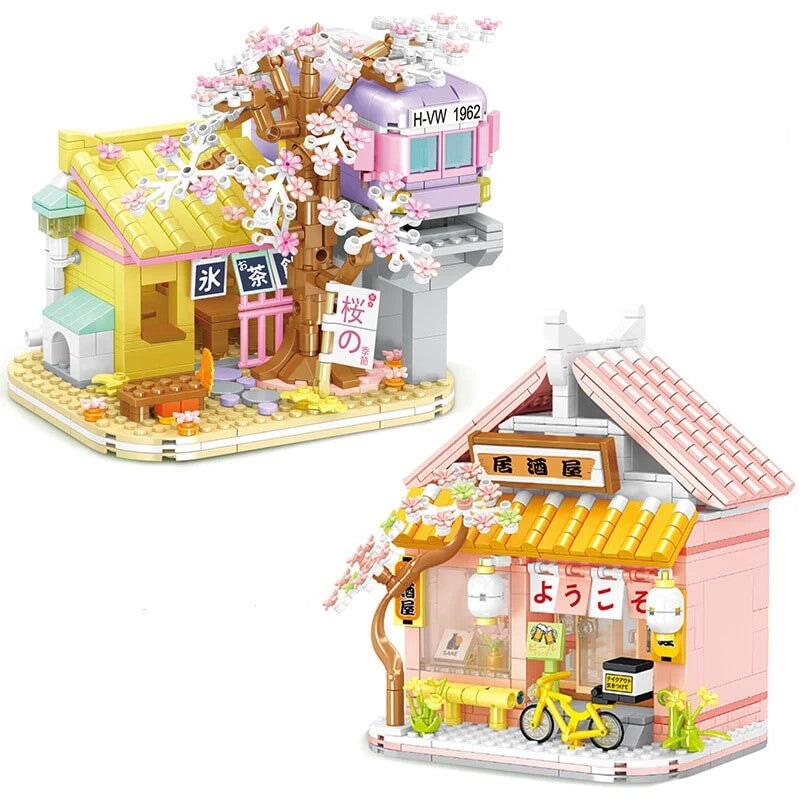 kawaiies-softtoys-plushies-kawaii-plush-Izakaya and Chashitsu Sakura Micro Building Blocks Build it