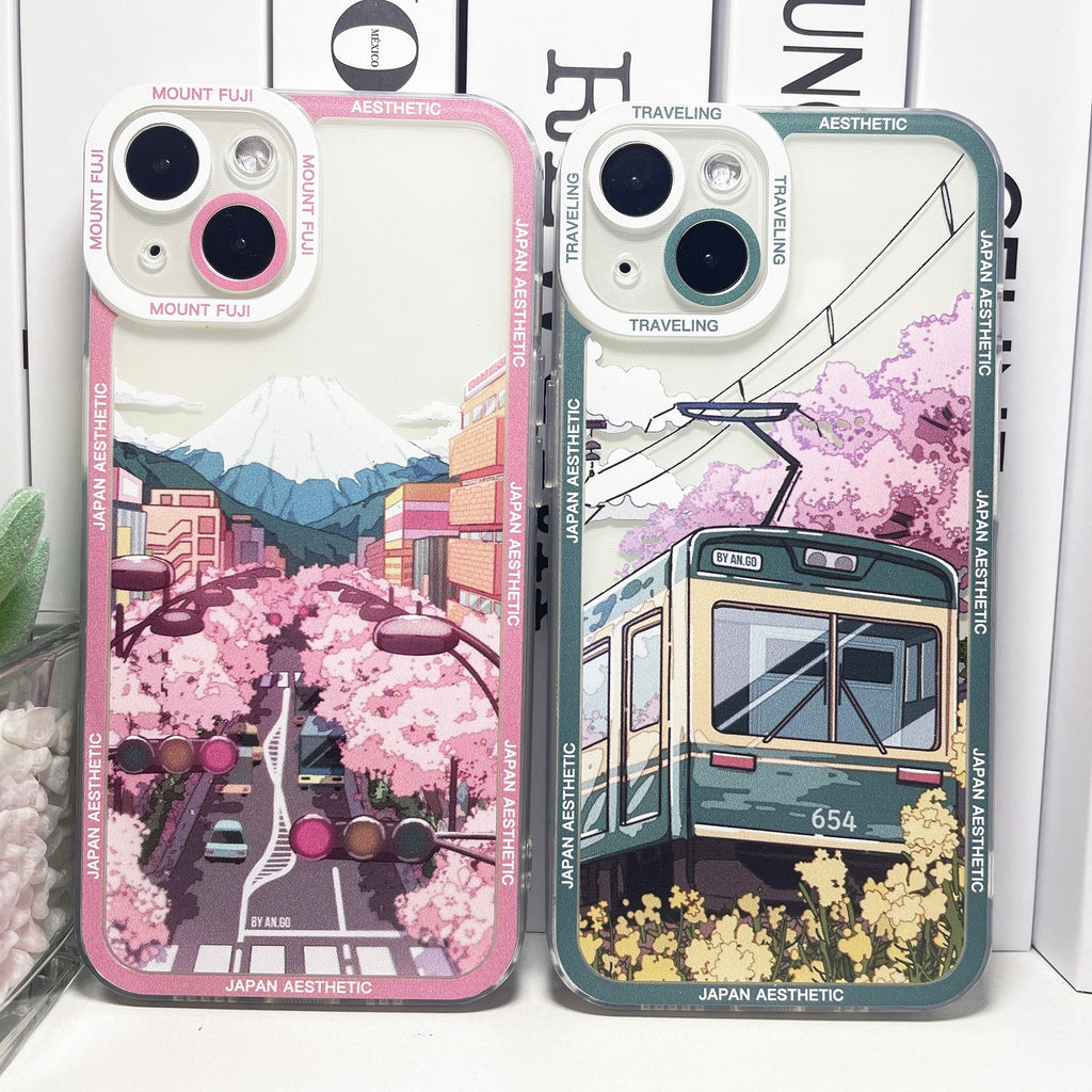 kawaiies-softtoys-plushies-kawaii-plush-Japanese Aesthetic Sakura Blossom City Break iPhone Case | NEW Accessories 
