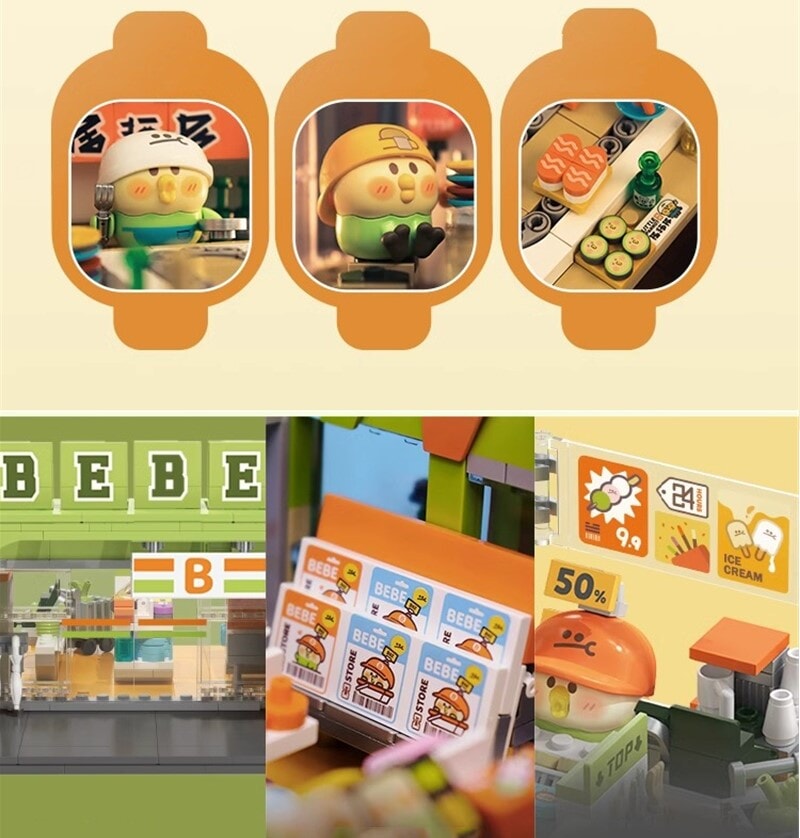 kawaiies-softtoys-plushies-kawaii-plush-Japanese BeBe Shopping Mall Building Blocks Set Build it