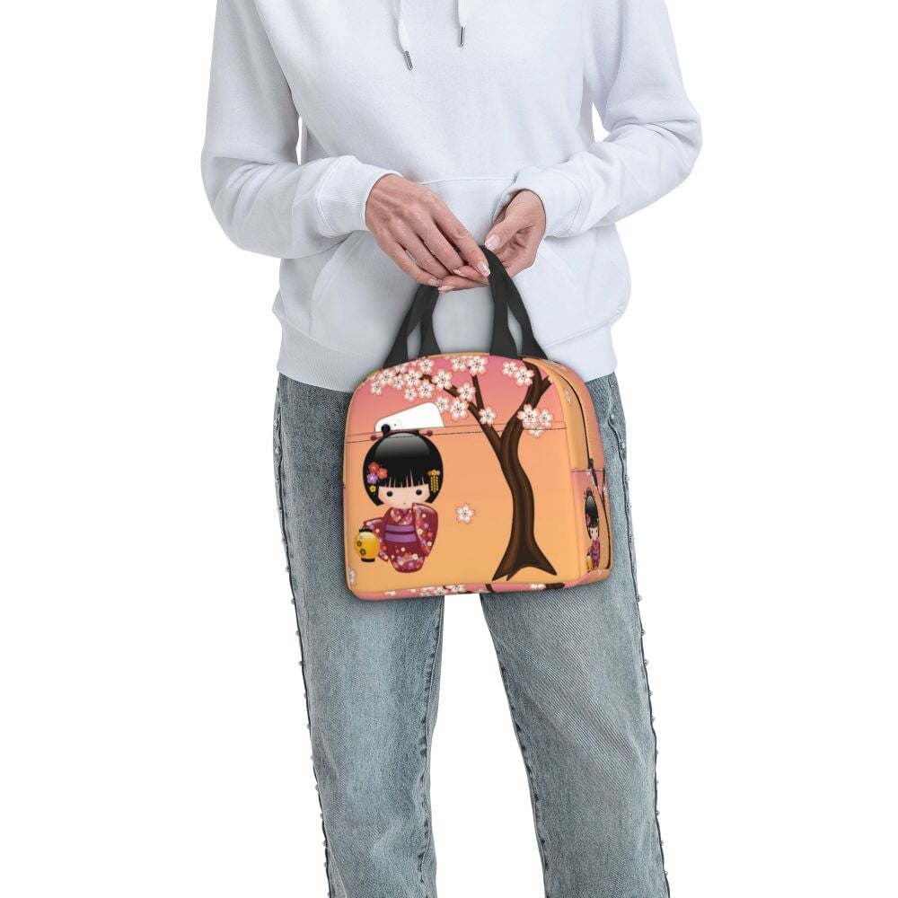 kawaiies-softtoys-plushies-kawaii-plush-Japanese Kokeshi Doll Lunch Bag | NEW Bag