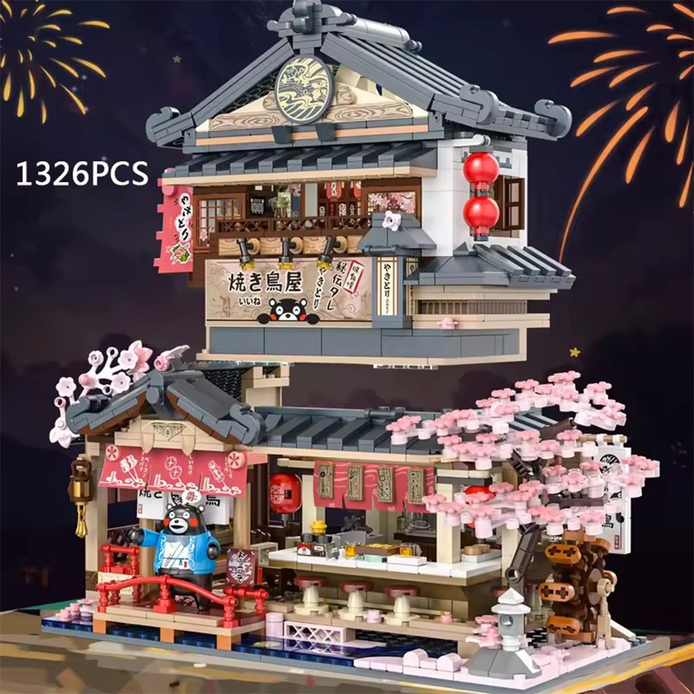 kawaiies-softtoys-plushies-kawaii-plush-Japanese Kumamoto Bear Restaurant Micro Building Set Build it With Box