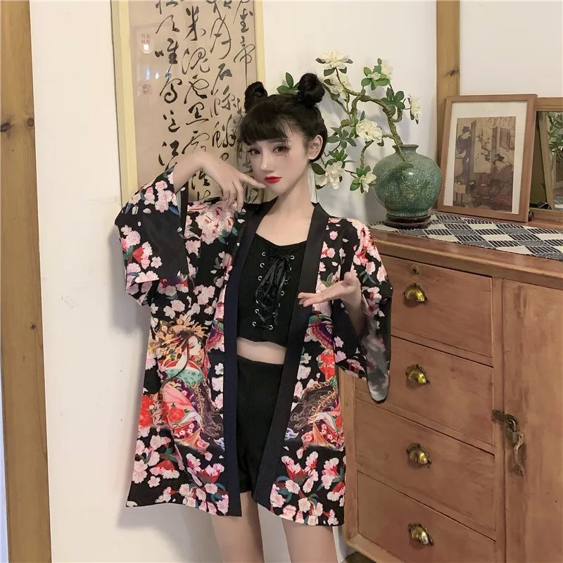 kawaiies-softtoys-plushies-kawaii-plush-Japanese Lady Sakura Women Kimono Robe Cardigan Kimono