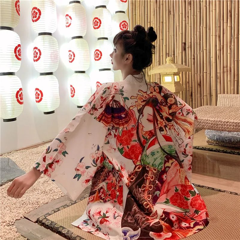 kawaiies-softtoys-plushies-kawaii-plush-Japanese Lady Sakura Women Kimono Robe Cardigan Kimono