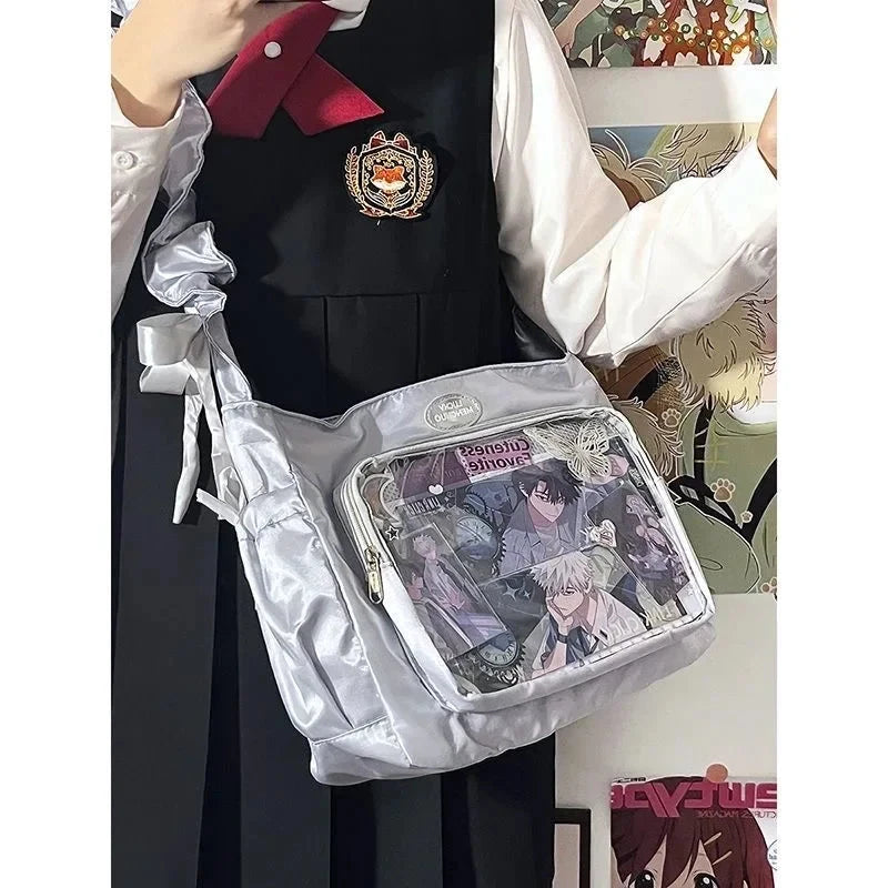 kawaiies-softtoys-plushies-kawaii-plush-Japanese Satin Handbag with Ruffled Shoulder Straps Bags