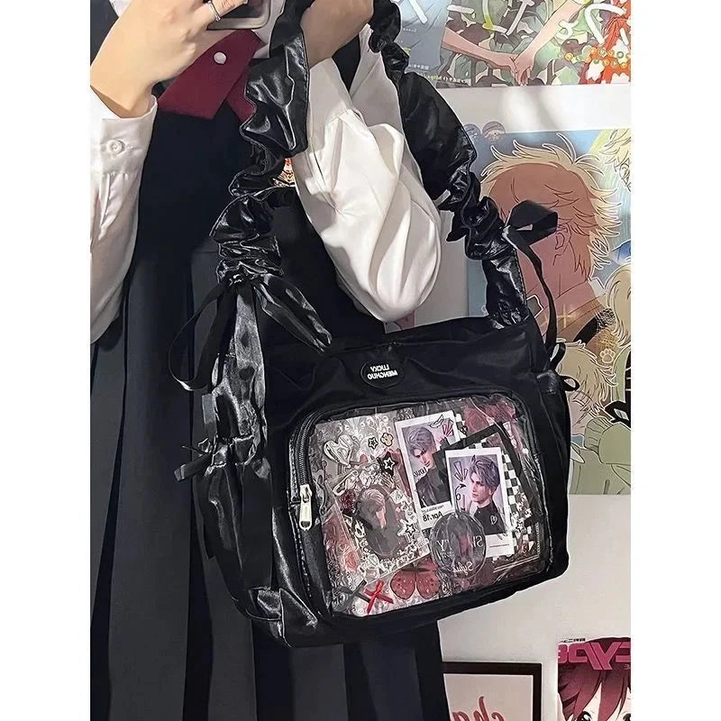 kawaiies-softtoys-plushies-kawaii-plush-Japanese Satin Handbag with Ruffled Shoulder Straps Bags