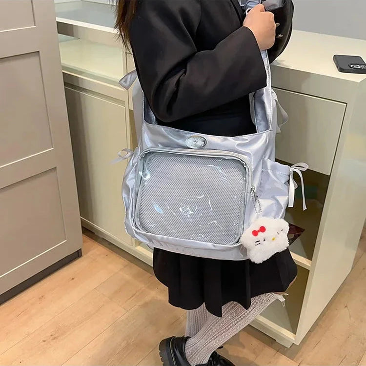 kawaiies-softtoys-plushies-kawaii-plush-Japanese Satin Handbag with Ruffled Shoulder Straps Bags