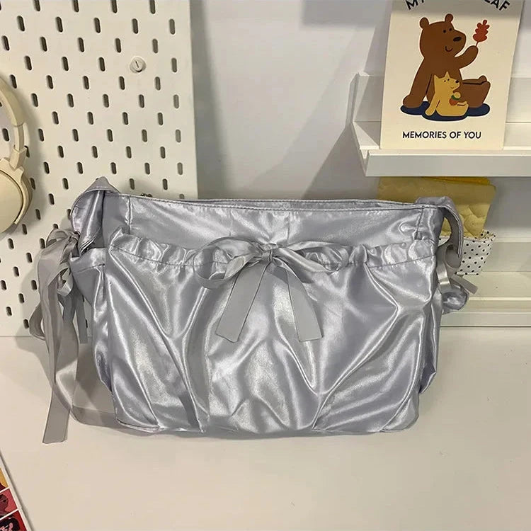 kawaiies-softtoys-plushies-kawaii-plush-Japanese Satin Handbag with Ruffled Shoulder Straps Bags