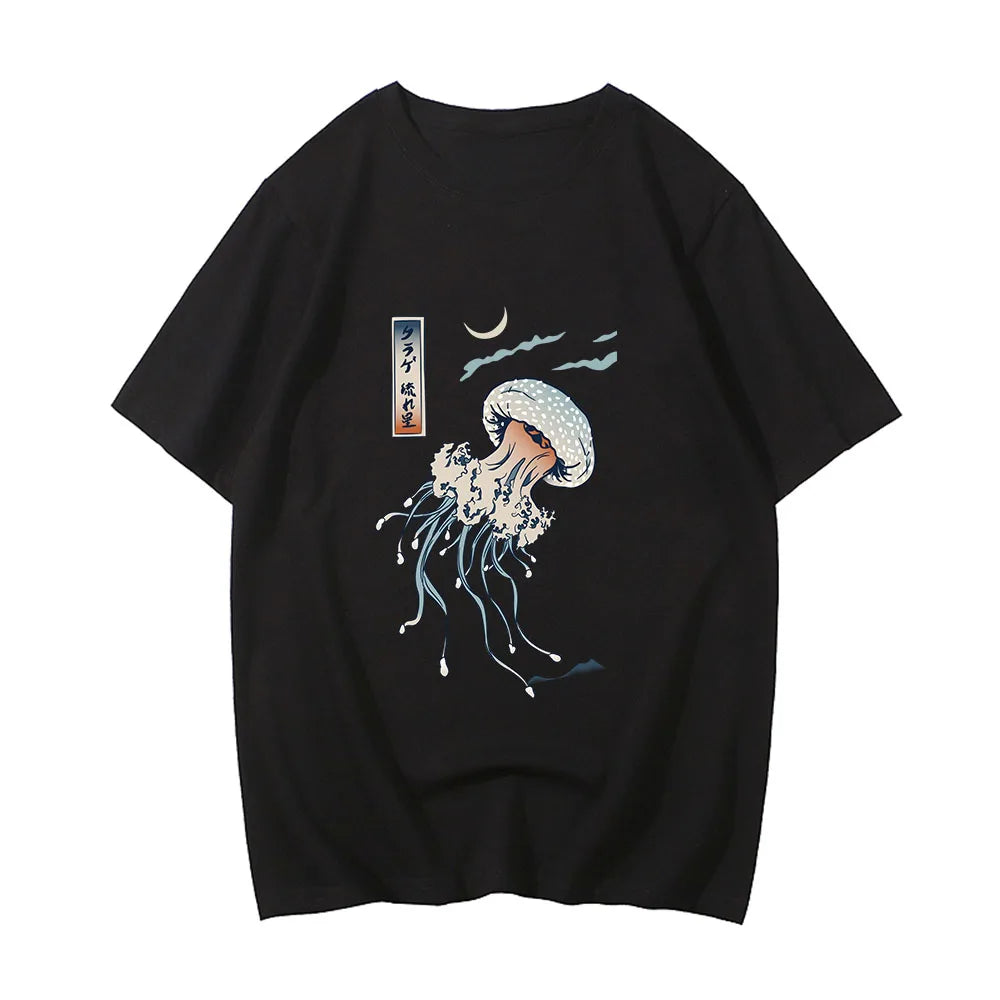 kawaiies-softtoys-plushies-kawaii-plush-Japanese-themed Floating Jellyfish Unisex Tee Apparel