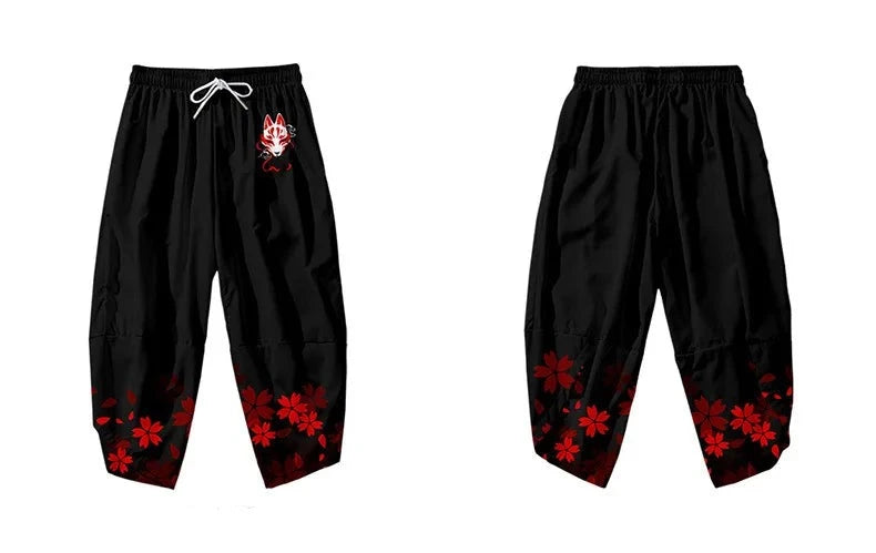 kawaiies-softtoys-plushies-kawaii-plush-Japanese-themed White Wolf Mask Mens Kimono Yukata - Pants Only Apparel