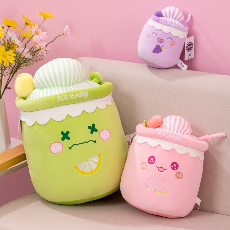 kawaiies-softtoys-plushies-kawaii-plush-Juicy Fruity Bubble Tea Plushie Crew | NEW Soft toy 