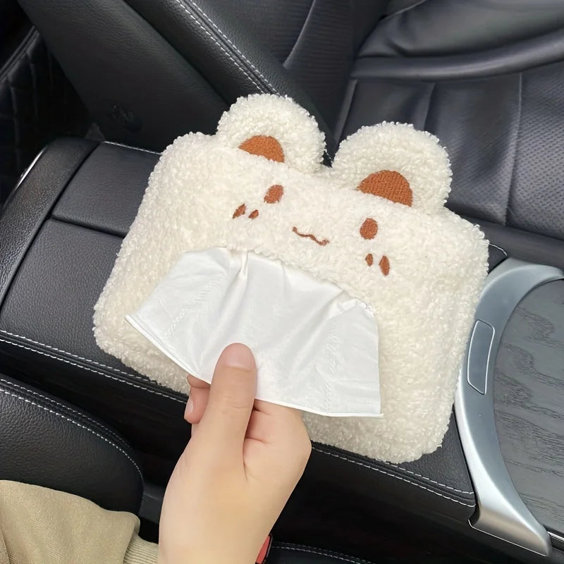 kawaiies-softtoys-plushies-kawaii-plush-Kawaii Bear and Bunny Car Plush Tissue Box Cover Car