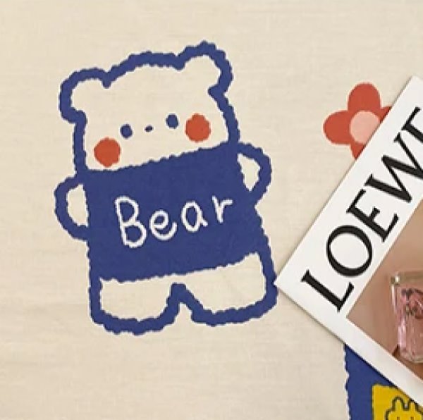 kawaiies-softtoys-plushies-kawaii-plush-Kawaii Blue Bear Fitted Bed Sheet Bedding Sets