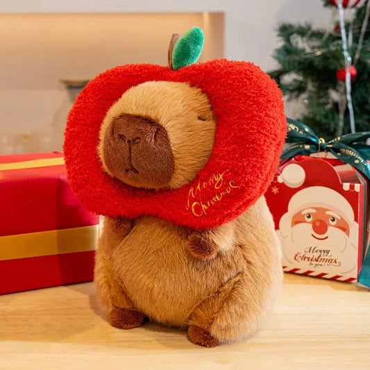 kawaiies-softtoys-plushies-kawaii-plush-Kawaii Capybara Christmas-themed Plushies Soft toy Apple
