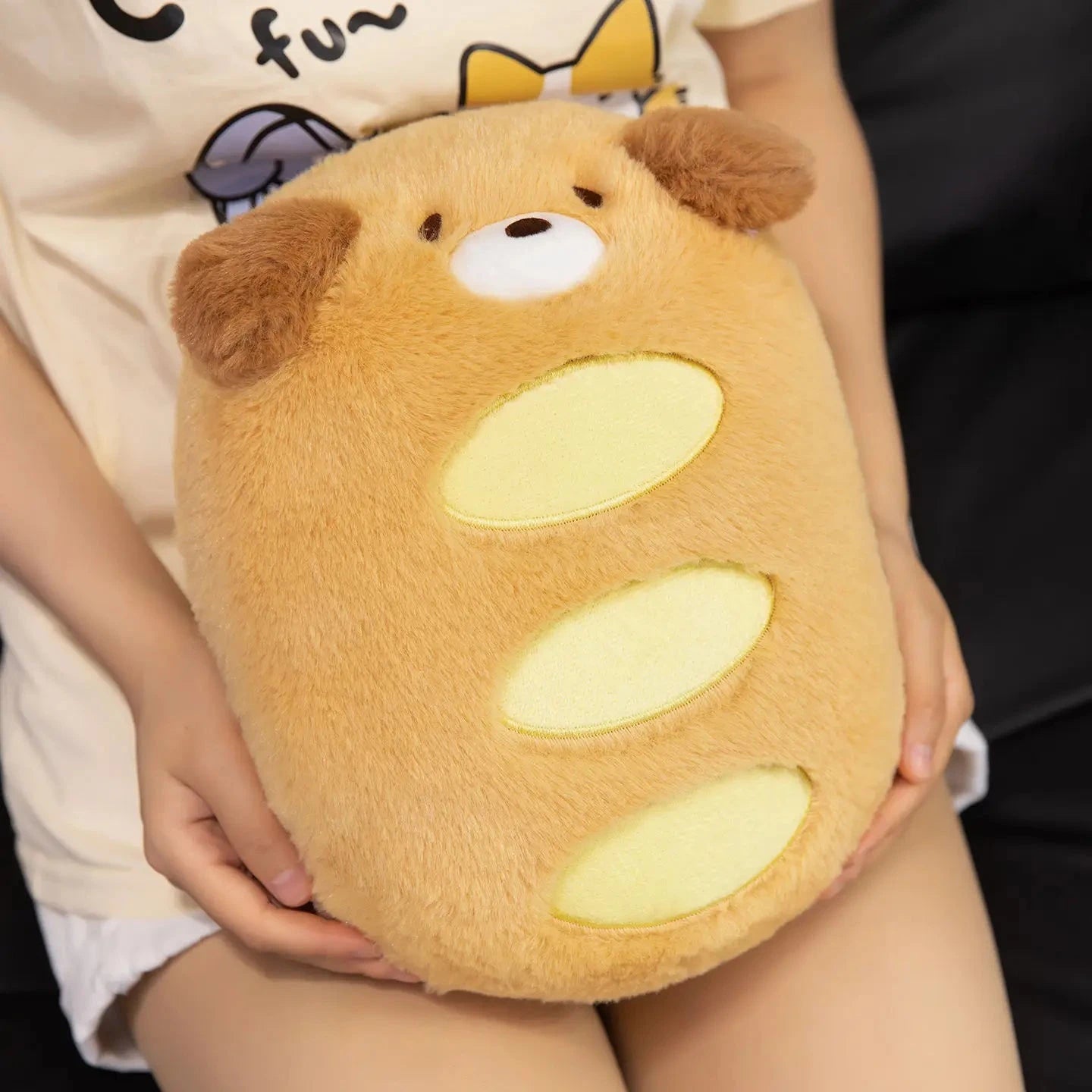 kawaiies-softtoys-plushies-kawaii-plush-Kawaii Dog Bread Baguette Plushie Soft toy 40cm