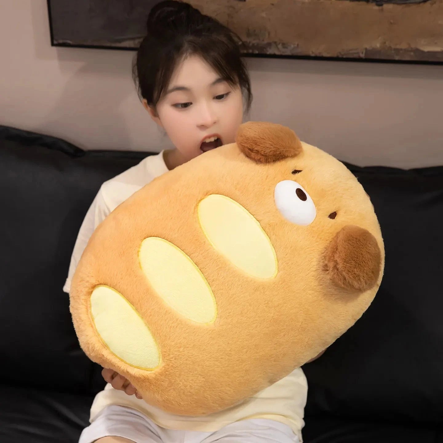 kawaiies-softtoys-plushies-kawaii-plush-Kawaii Dog Bread Baguette Plushie Soft toy 50cm