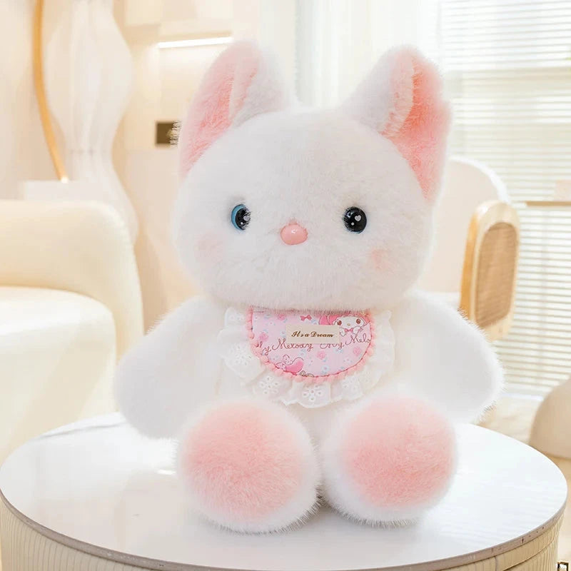 kawaiies-softtoys-plushies-kawaii-plush-Kawaii Fluffy Sitting Animal Plushie Squad Soft toy Cat (White)