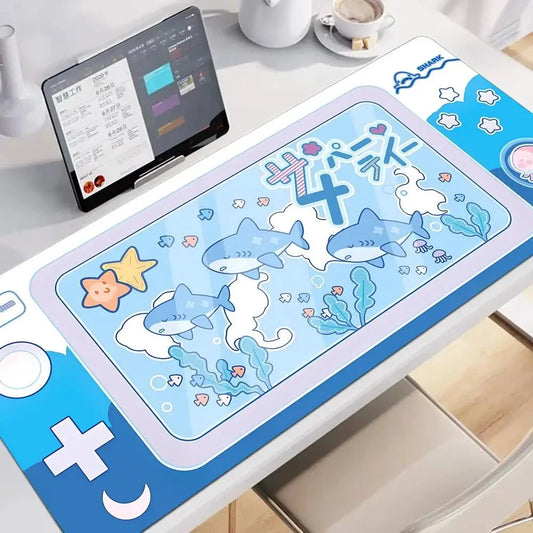 kawaiies-softtoys-plushies-kawaii-plush-Kawaii Gaming Sea Shark Mouse Pad Mouse Pads 60 x 30cm
