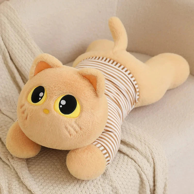 kawaiies-softtoys-plushies-kawaii-plush-Kawaii Giant Cat Plushies Soft toy Brown (Tee) 65cm