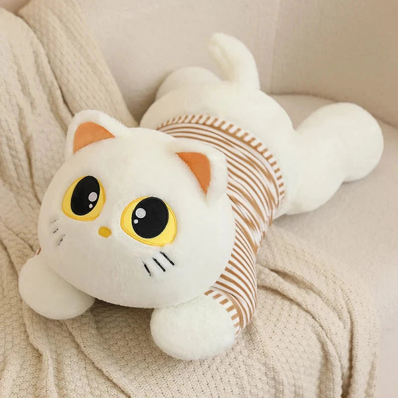 kawaiies-softtoys-plushies-kawaii-plush-Kawaii Giant Cat Plushies Soft toy White (Tee) 65cm
