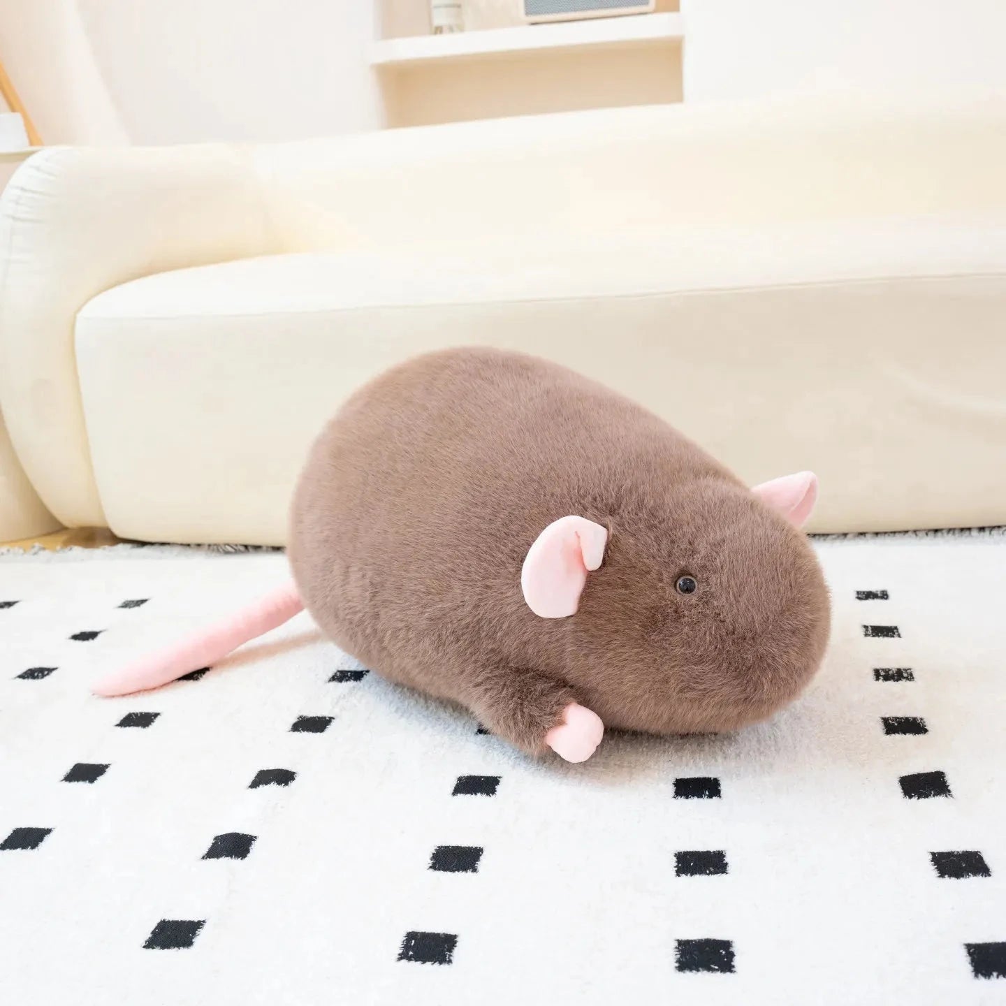 kawaiies-softtoys-plushies-kawaii-plush-Kawaii Giant Mouse Rat Plushies Soft toy Brown (Mocha) 18cm