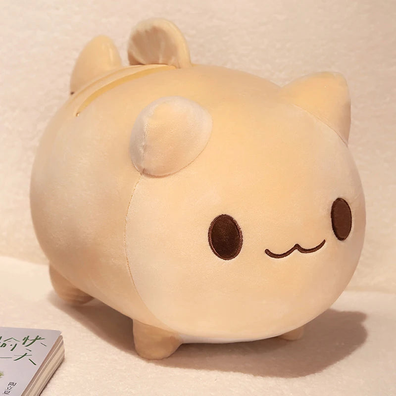 kawaiies-softtoys-plushies-kawaii-plush-Kawaii Kitty Ball Plushie Soft toy Beige 10in / 25cm