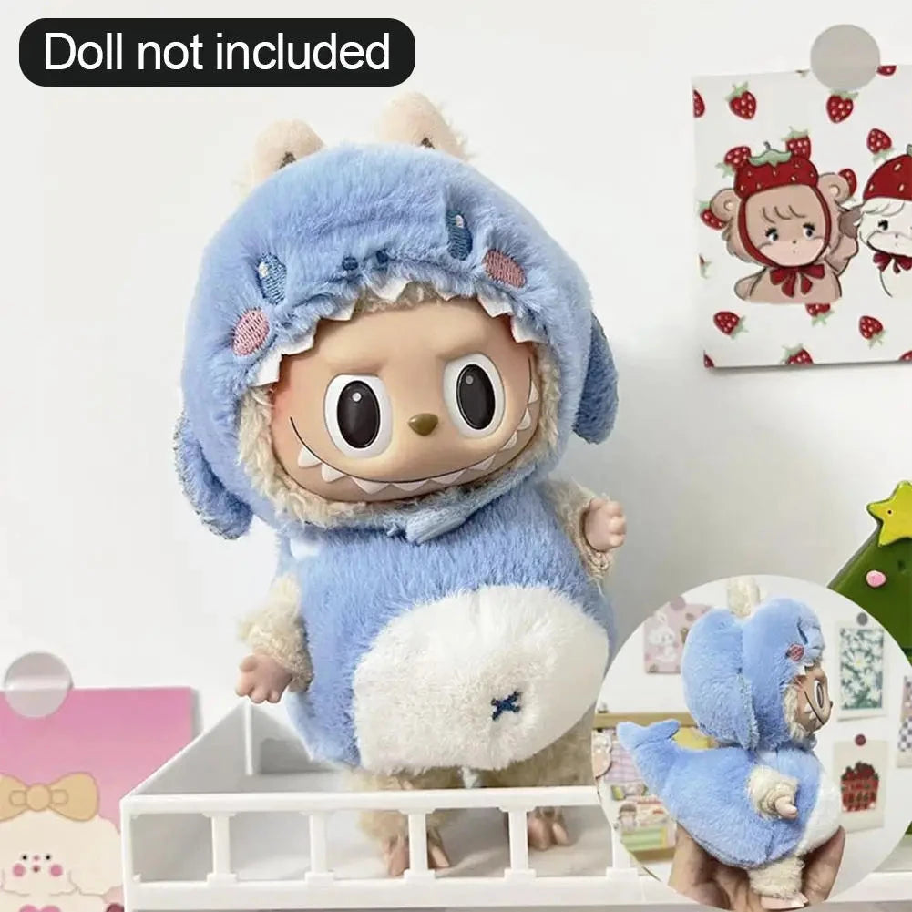 kawaiies-softtoys-plushies-kawaii-plush-. Kawaii Labubu Dino Bee Shark Outift Accessories 03(Clothes Only)
