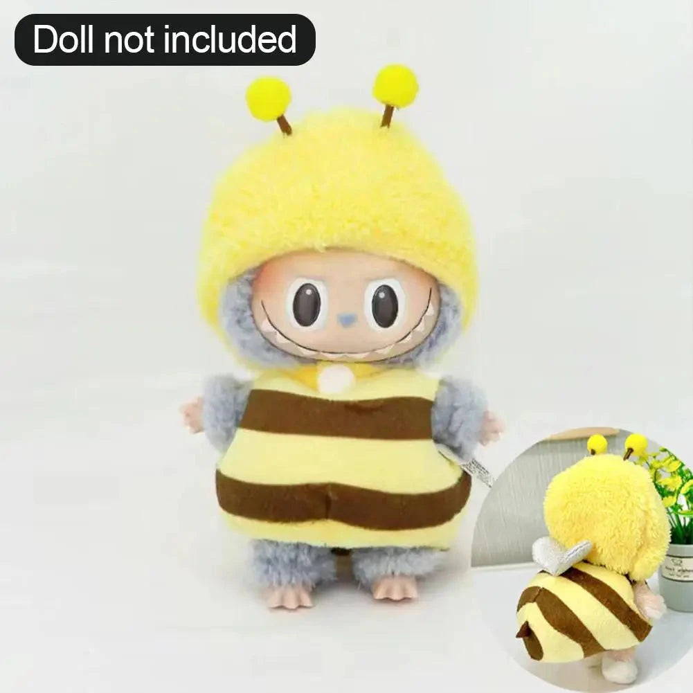 kawaiies-softtoys-plushies-kawaii-plush-. Kawaii Labubu Dino Bee Shark Outift Accessories 06(Clothes Only)