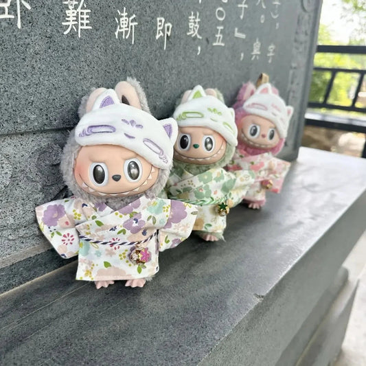 kawaiies-softtoys-plushies-kawaii-plush-Kawaii Labubu Kitsune Fox Japanese Kimono Outfit Accessories
