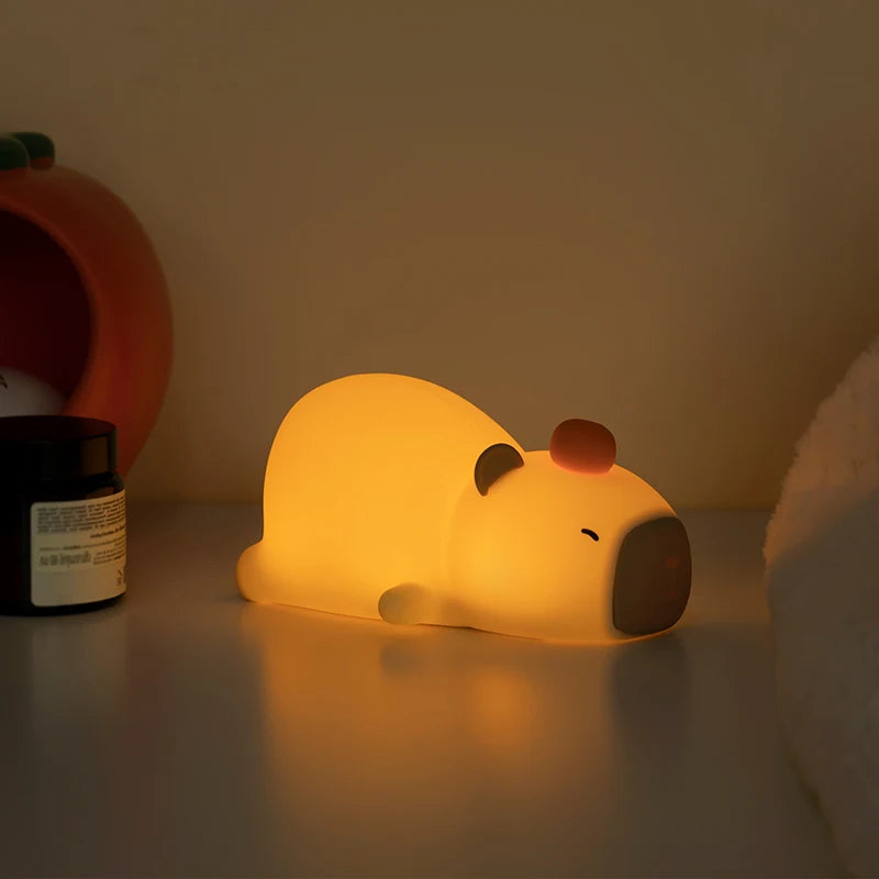 kawaiies-softtoys-plushies-kawaii-plush-Kawaii Laying Capybara LED Night Light Home Decor