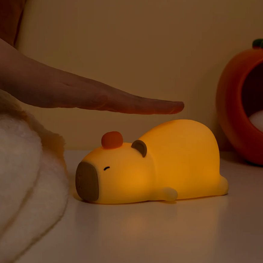 kawaiies-softtoys-plushies-kawaii-plush-Kawaii Laying Capybara LED Night Light Home Decor