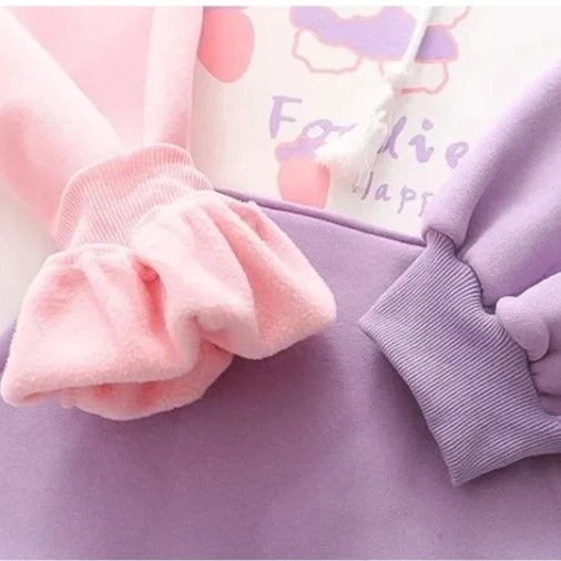 kawaiies-softtoys-plushies-kawaii-plush-Kawaii Pink Purple White Bunny Strawberry Three-tone Hoodie Hoodies