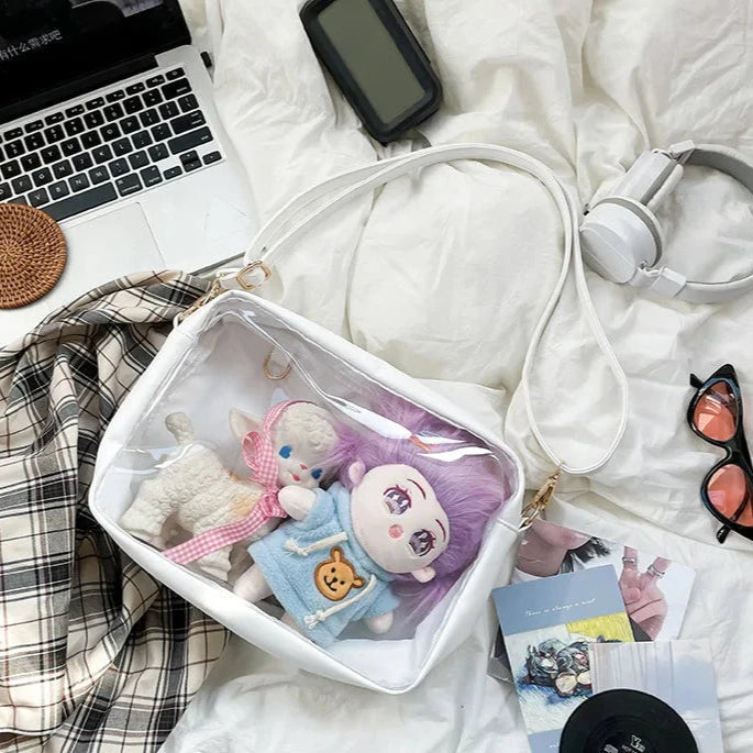 kawaiies-softtoys-plushies-kawaii-plush-Kawaii Square Display Crossbody Bag Bags White
