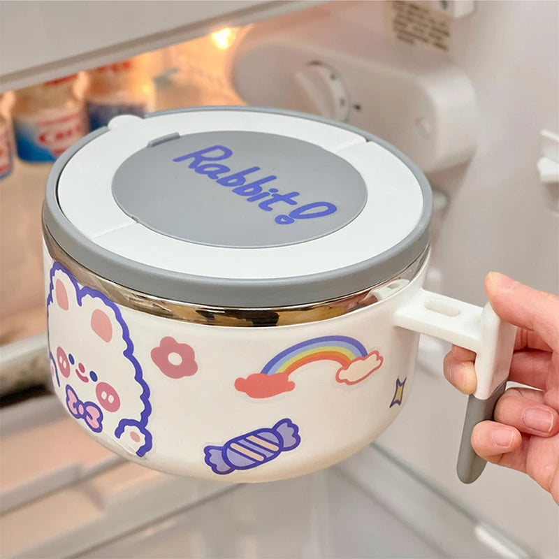 kawaiies-softtoys-plushies-kawaii-plush-Kawaii Stainless Steel White Purple Ramen Bowl Home Decor