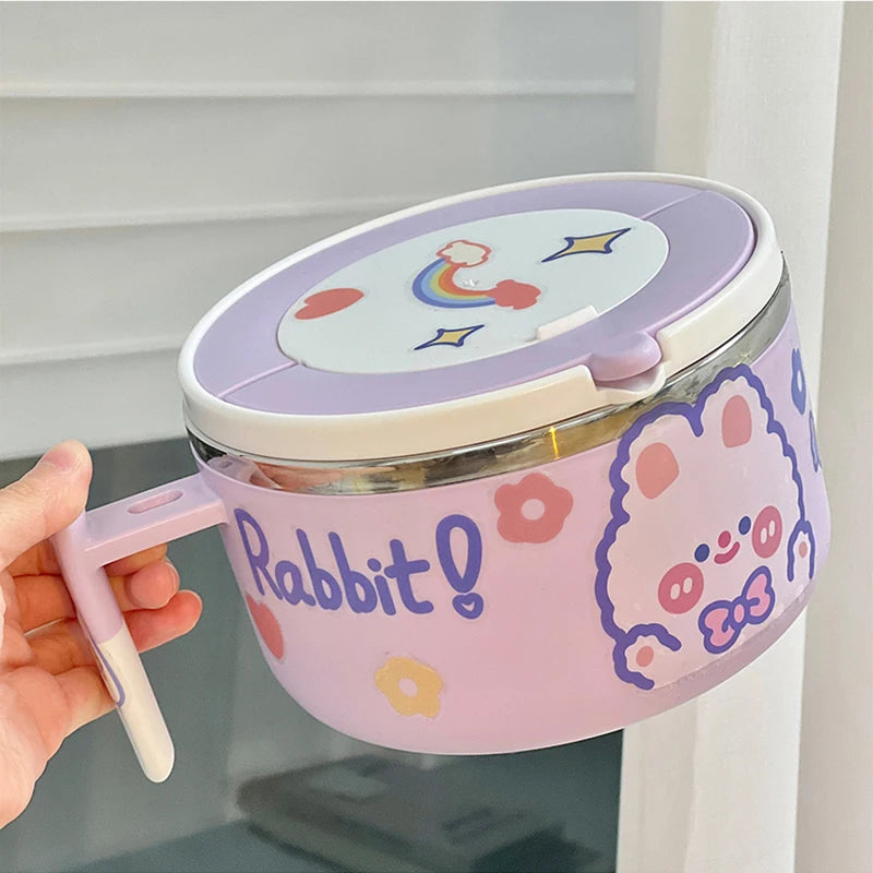 kawaiies-softtoys-plushies-kawaii-plush-Kawaii Stainless Steel White Purple Ramen Bowl Home Decor