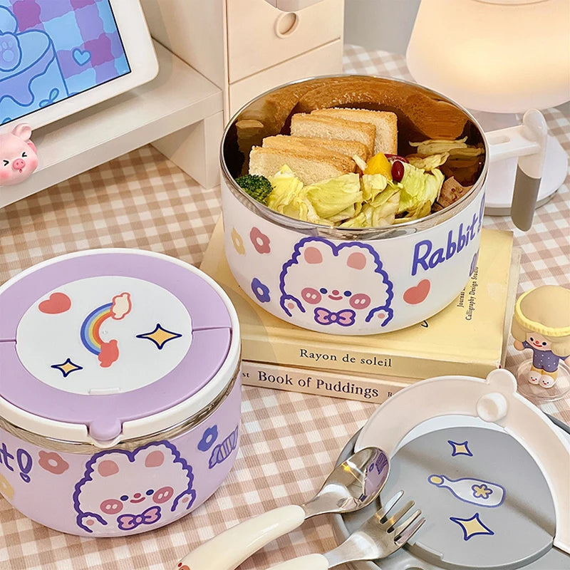 kawaiies-softtoys-plushies-kawaii-plush-Kawaii Stainless Steel White Purple Ramen Bowl Home Decor