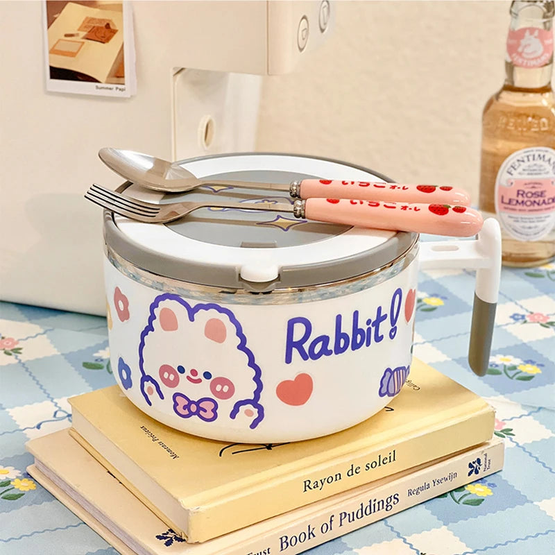 kawaiies-softtoys-plushies-kawaii-plush-Kawaii Stainless Steel White Purple Ramen Bowl Home Decor