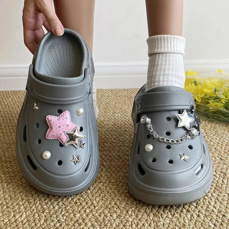 kawaiies-softtoys-plushies-kawaii-plush-Kawaii Star Chunky Platform Clogs Slippers