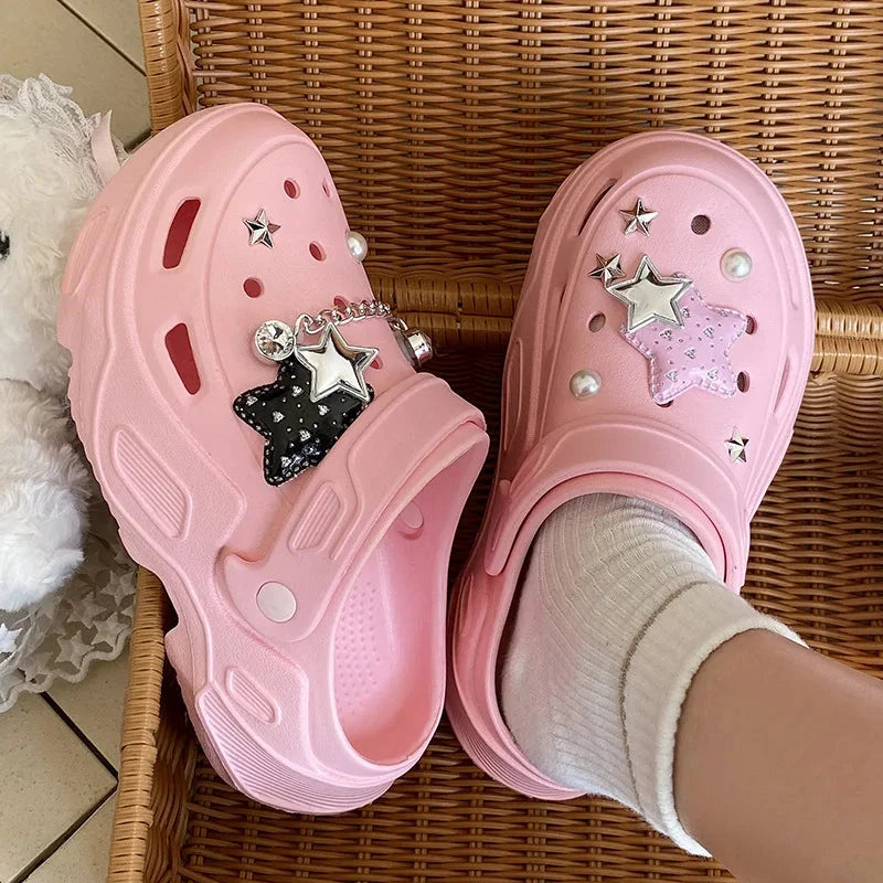 kawaiies-softtoys-plushies-kawaii-plush-Kawaii Star Chunky Platform Clogs Slippers